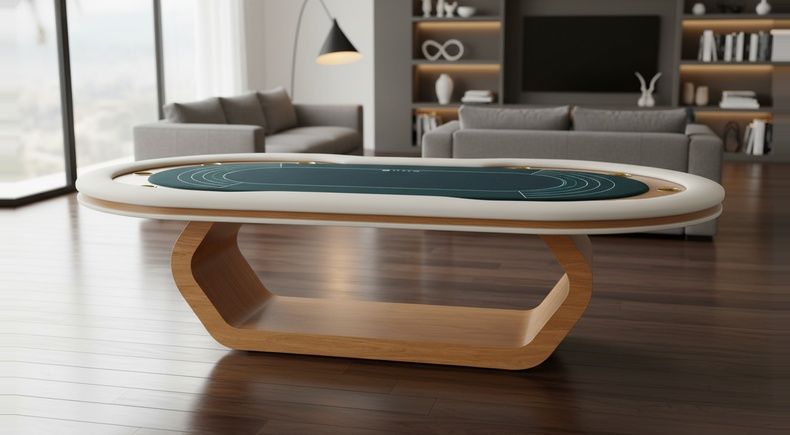 Mesa de Poker Luxo 11 Lugares com Coluna C e Pista Freijó - L22